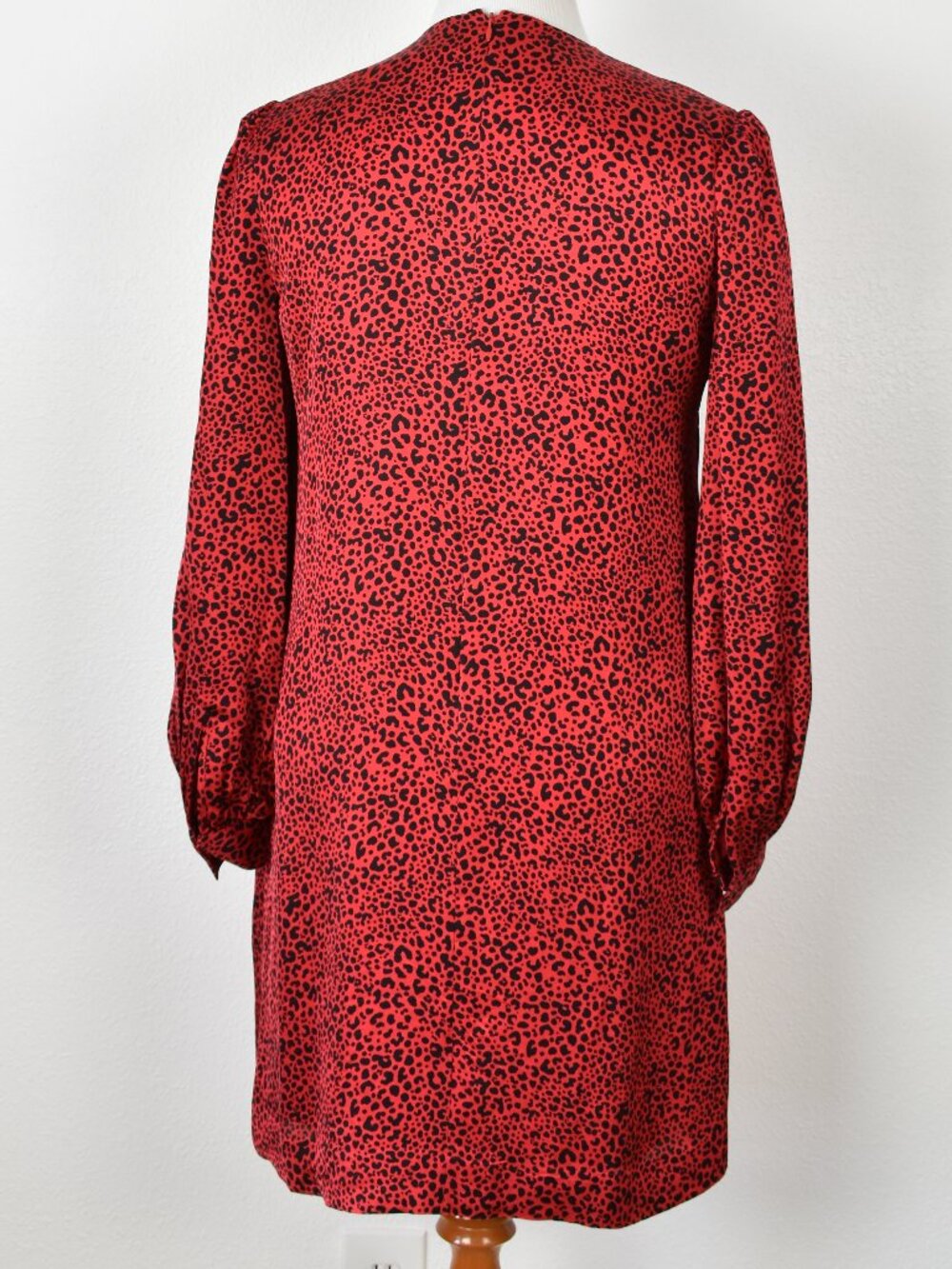 Brooks Brothers Animal Leopard Print Round Neck Shift Dress - 8 - Picture 7 of 9